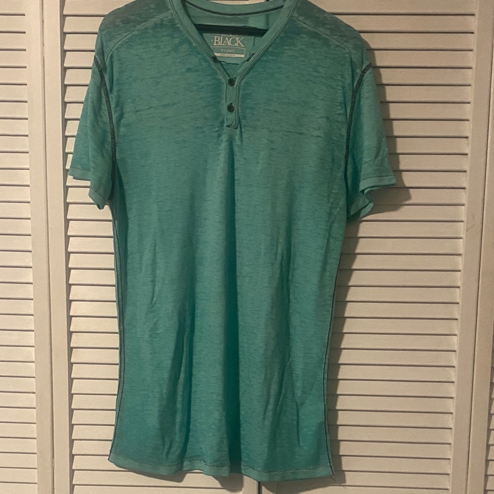 Buckle Black Brand Teal Henley Men's Tee